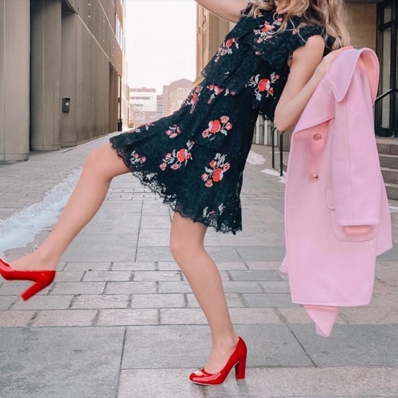 Rebecca Taylor Dresses & Skirts - 🆕️Rebecca Taylor Embroidered Lace Floral Dress size 10